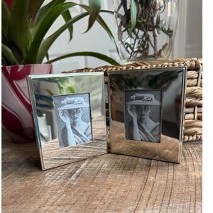 Restoration Hardware Silver Hinged Frame New Display Condition Double Frame